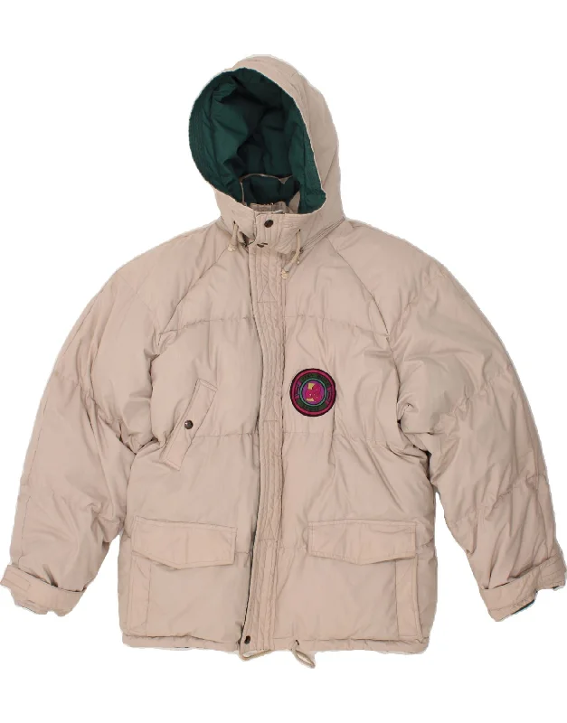 Elegant Men's Wool CoatsBRUGI Mens Hooded Reversible Padded Jacket UK 44 2XL Beige Polyester Elegant Men's Wool CoatsBRUGI Mens Hooded Reversible Padded Jacket UK 44 2XL Beige Polyester