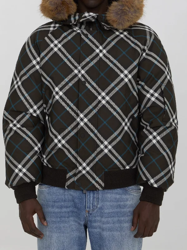 Men's Coats with Convertible CollarsCheck Jacket
