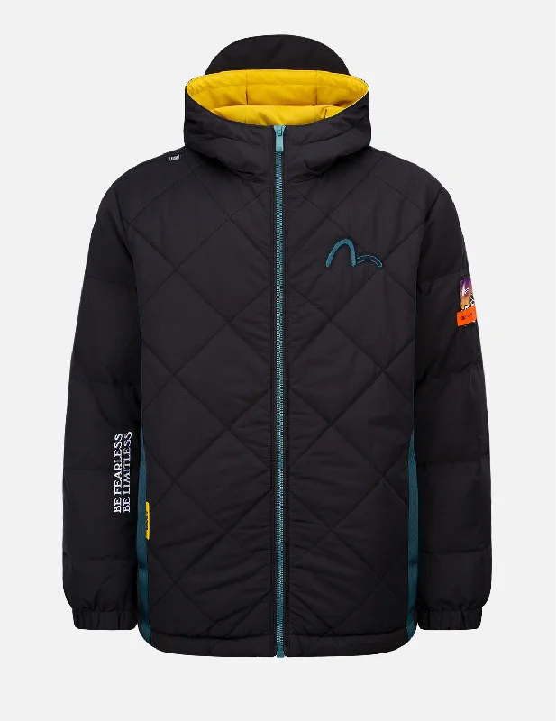Men's Coats for TravelContrast Webbing Strap Quilted Down Jacket