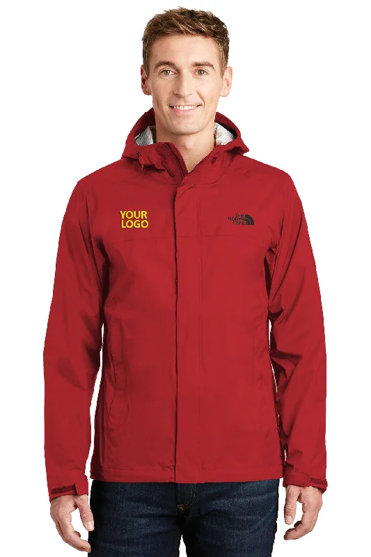 Men's Coats with Reflective StripesNorth Face DryVent Rain Jacket Rage Red