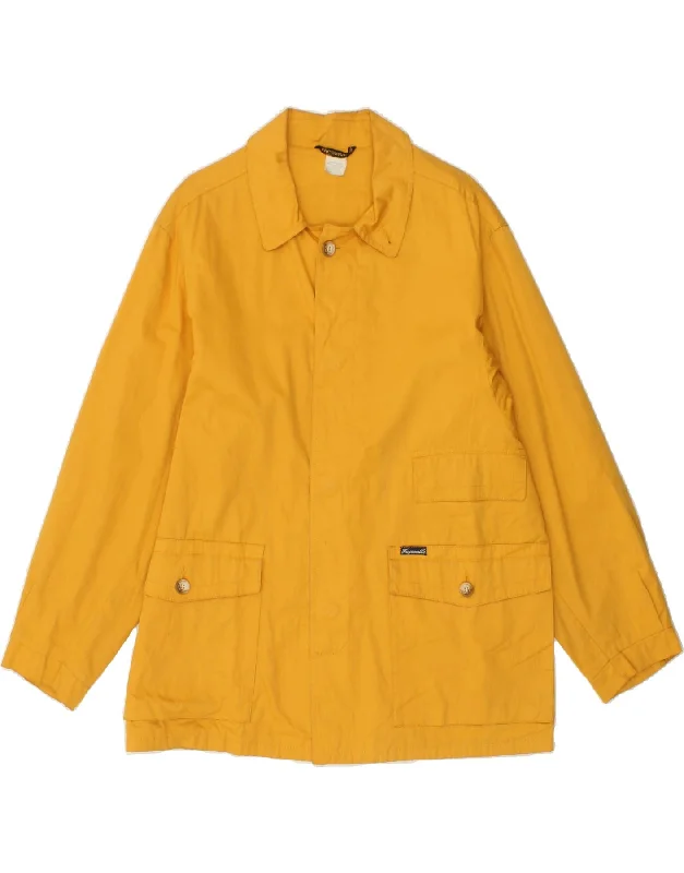 Men's Coats with Snap ButtonsFACONNABLE Mens Utility Jacket UK 40 Large Yellow Cotton Men's Coats with Snap ButtonsFACONNABLE Mens Utility Jacket UK 40 Large Yellow Cotton