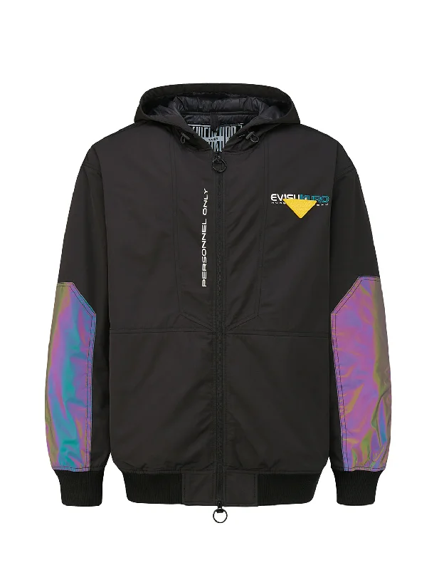 Men's Coats with Tactical FeaturesFrosty Seagull Print Padded Jacket