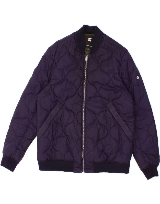 Men's Coats for TravelG-STAR Mens Padded Jacket UK 42 XL Navy Blue Polyamide