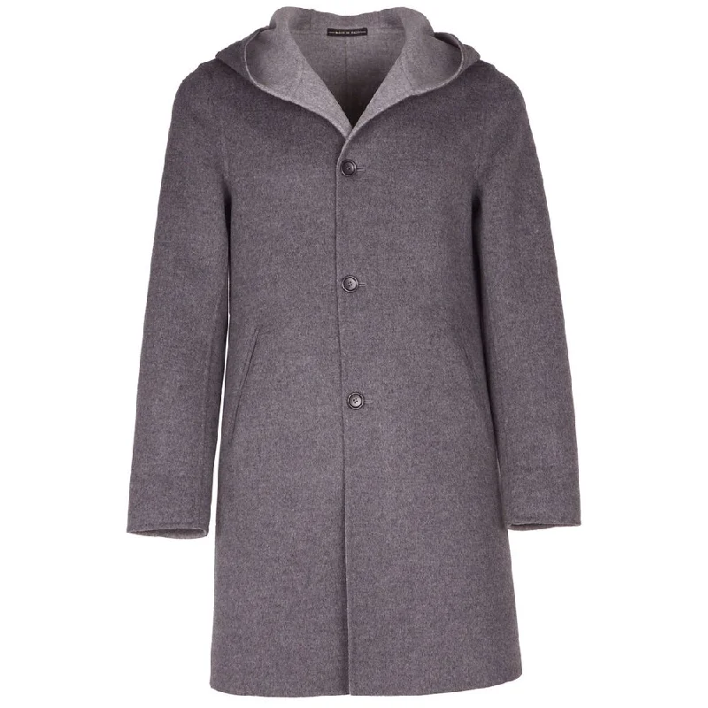 Men's Coats for City WearGray Wool Vergine Jacket