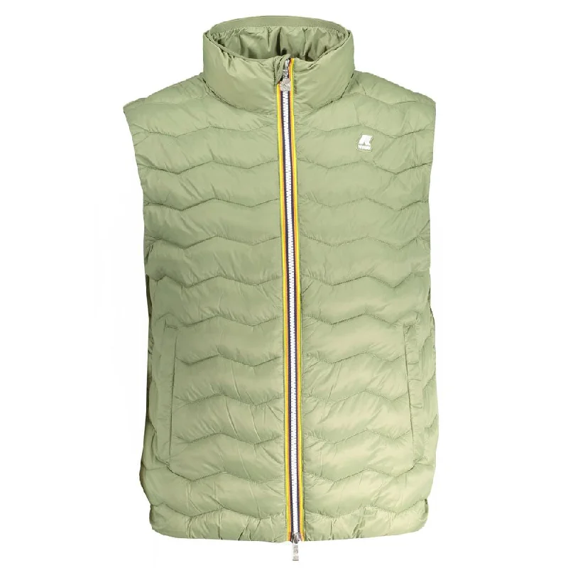 Men's Coats with Inner PocketsGreen Polyamide Jacket