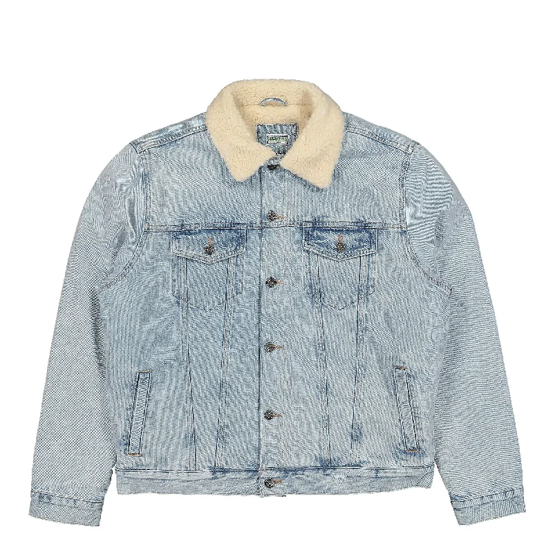 Men's Coats for Winter CampingBlue Denim Sherpa Jacket