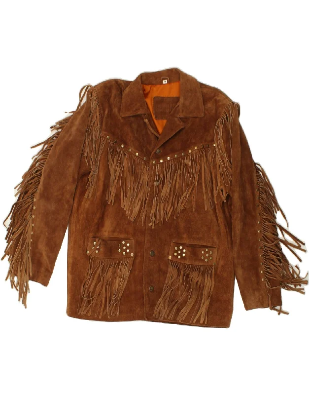 Men's Coats for Outdoor ActivitiesHUNDERTMARK Mens Suede Jacket UK 38 Medium Brown Western Men's Coats for Outdoor ActivitiesHUNDERTMARK Mens Suede Jacket UK 38 Medium Brown Western