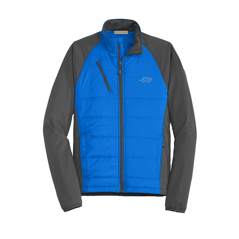 Men's Coats with Slim FitsHybrid Soft Shell Jacket - Charcoal with Royal