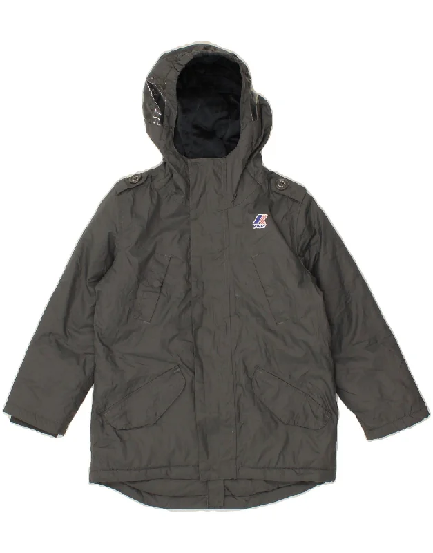 Men's Coats with Stretch FabricK-WAY Boys Hooded Rain Jacket 5-6 Years Grey Polyamide Men's Coats with Stretch FabricK-WAY Boys Hooded Rain Jacket 5-6 Years Grey Polyamide