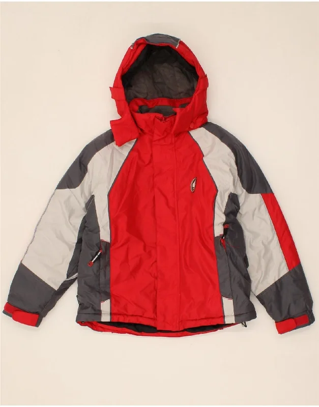 Men's Coats with Down InsulationKILLTEC Boys Hooded Windbreaker Jacket 7-8 Years Red Colourblock Polyester Men's Coats with Down InsulationKILLTEC Boys Hooded Windbreaker Jacket 7-8 Years Red Colourblock Polyester