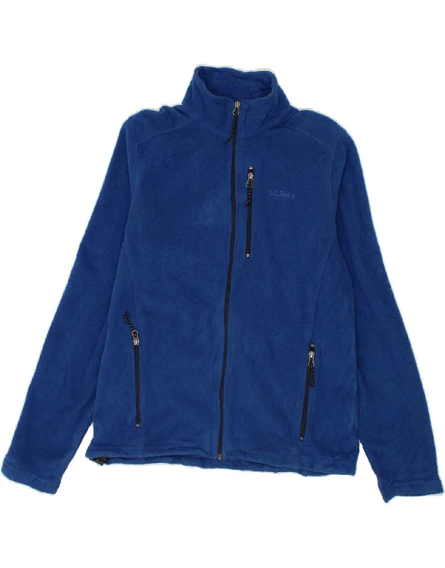 Practical Men's RaincoatsL.L.BEAN Mens Fleece Jacket UK 38 Medium Blue Polyester