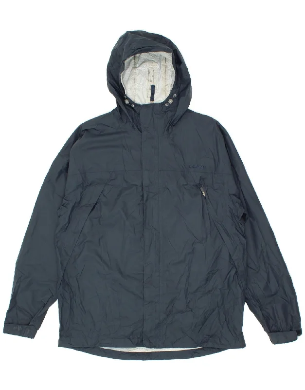 Men's Coats for Cold WeatherL.L.BEAN Mens Hooded Rain Jacket UK 38 Medium Navy Blue Nylon Men's Coats for Cold WeatherL.L.BEAN Mens Hooded Rain Jacket UK 38 Medium Navy Blue Nylon
