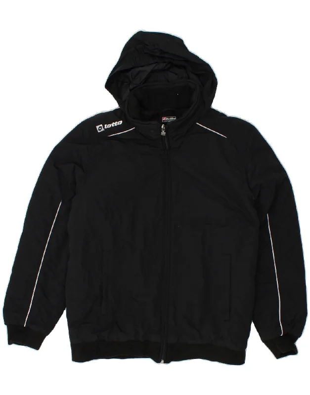 Unique Men's Flight JacketsLOTTO Boys Hooded Windbreaker Jacket 13-14 Years Large Black Nylon Unique Men's Flight JacketsLOTTO Boys Hooded Windbreaker Jacket 13-14 Years Large Black Nylon