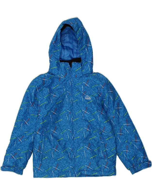 Luxurious Men's Cashmere CoatsMCKINLEY Boys Abstract Pattern Hooded Windbreaker Jacket 9-10 Years Blue Luxurious Men's Cashmere CoatsMCKINLEY Boys Abstract Pattern Hooded Windbreaker Jacket 9-10 Years Blue