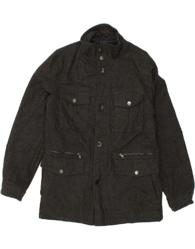 Durable Men's Car CoatsMICHAEL KORS Mens Windbreaker Jacket UK 36 Small Grey Wool