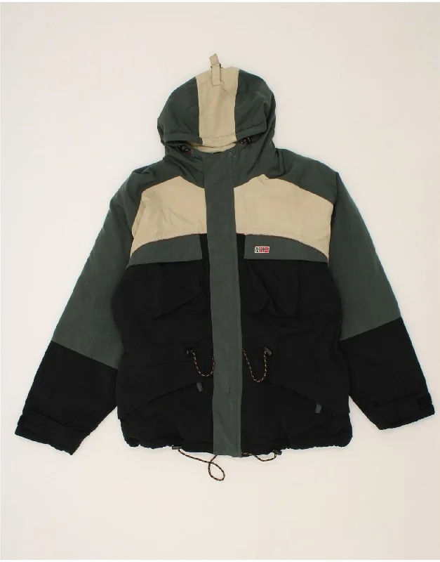 Men's Coats with ButtonsNAPAPIJRI Mens Hooded Padded Jacket UK 40 Large Black Colourblock Men's Coats with ButtonsNAPAPIJRI Mens Hooded Padded Jacket UK 40 Large Black Colourblock