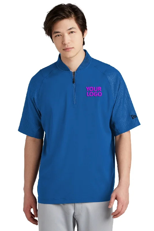 Men's Coats for Rainy WeatherNew Era Cage Short Sleeve 1/4-Zip Customized Jackets, Royal Men's Coats for Rainy WeatherNew Era Cage Short Sleeve 1/4-Zip Customized Jackets, Royal