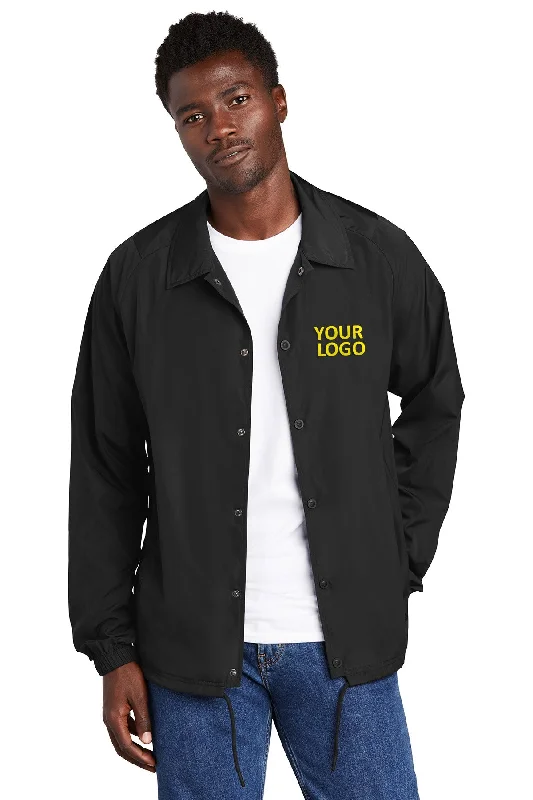 Lightweight Men's WindbreakersNew Era Branded Coach Jackets, Black