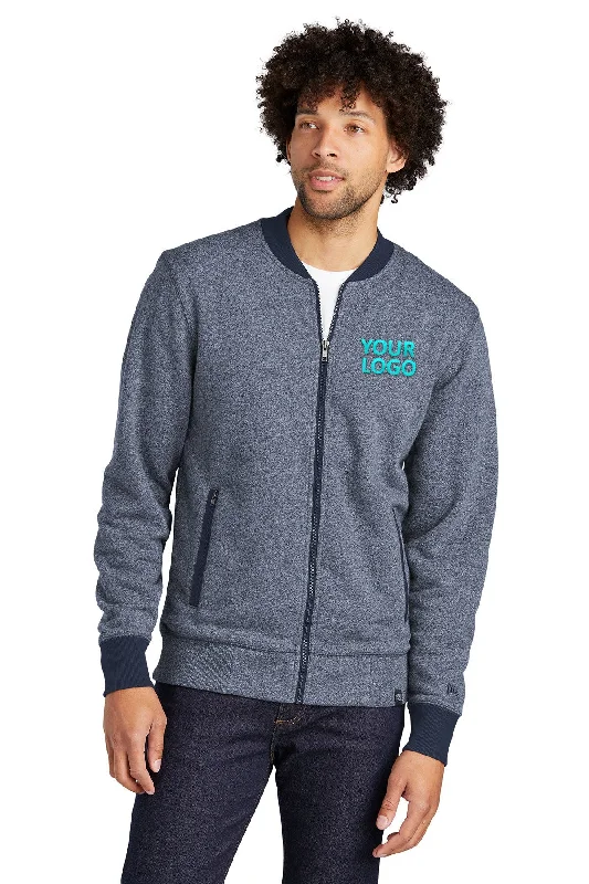 Men's Coats for RunningNew Era French Terry Jackets, True Navy/ True Navy Twist