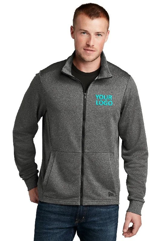 Cool Men's Pea CoatsNew Era Performance Terry Full-Zip Customized Jackets, Graphite Heather Cool Men's Pea CoatsNew Era Performance Terry Full-Zip Customized Jackets, Graphite Heather