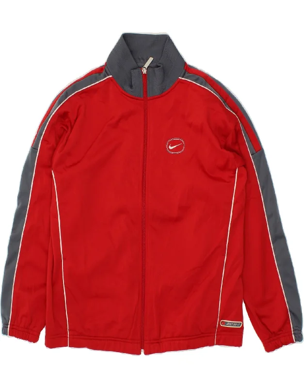 Men's Coats with Relaxed FitsNIKE Boys Tracksuit Top Jacket 14-15 Years XL Red Colourblock Polyester Men's Coats with Relaxed FitsNIKE Boys Tracksuit Top Jacket 14-15 Years XL Red Colourblock Polyester
