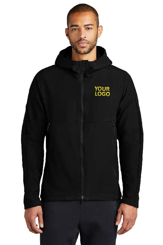 Men's Coats with VentilationNike Hooded Soft Shell Custom Jackets, Black