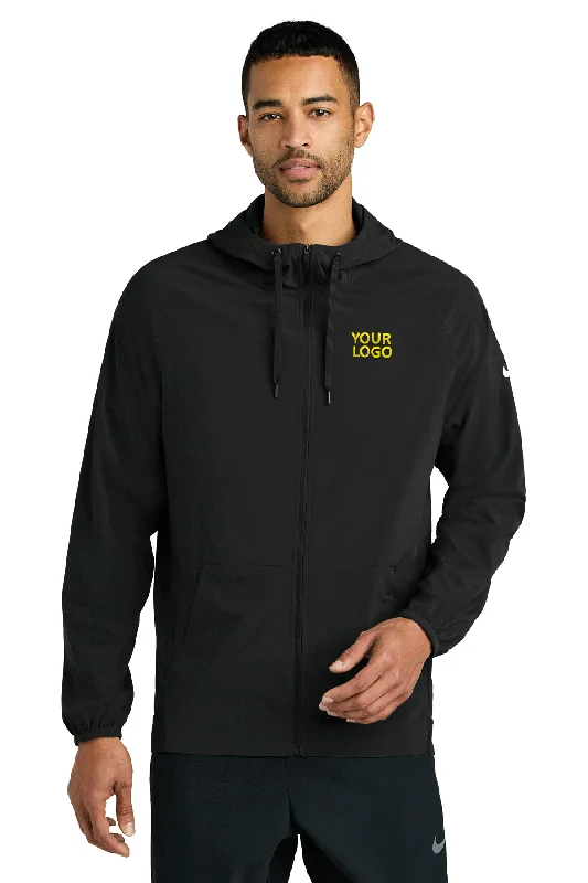 Men's Coats with Military InfluenceNike Pro Hooded Custom Jackets, Black