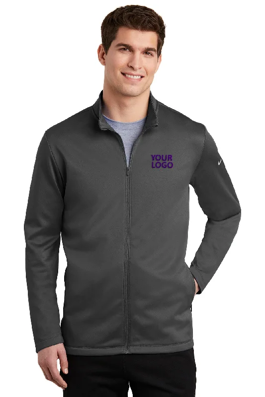 Men's Coats for Everyday WearNike ThermaFIT Full-Zip Customized Jackets, Anthracite
