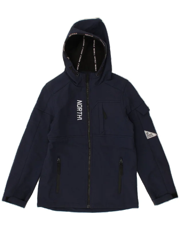 Winter-Ready Men's CoatsNORTHVILLE Boys Hooded Windbreaker Jacket 9-10 Years Navy Blue Polyester Winter-Ready Men's CoatsNORTHVILLE Boys Hooded Windbreaker Jacket 9-10 Years Navy Blue Polyester