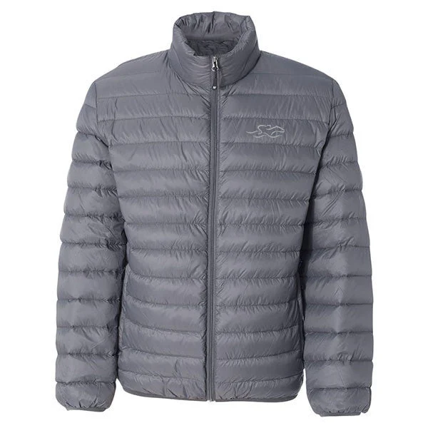 Men's Coats with Reflective StripesPackable Down Puffer Jacket - Gray
