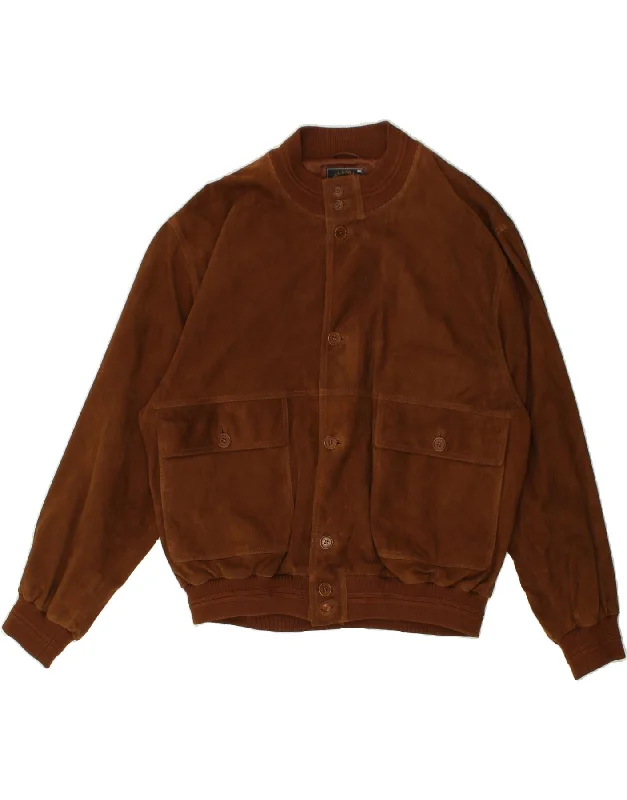 Men's Coats for Mild WeatherPAUL & SHARK Mens Bomber Suede Jacket 3XL Brown Suede