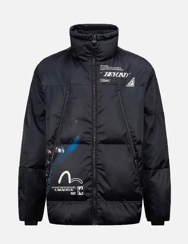 Men's Coats for Dressy OccasionsPhoto Print Padded Jacket