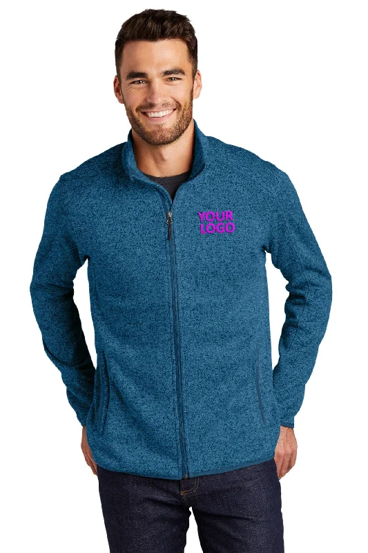Classic Men's Trench CoatsPort Authority Sweater Fleece Customized Jackets, Medium Blue Heather Classic Men's Trench CoatsPort Authority Sweater Fleece Customized Jackets, Medium Blue Heather