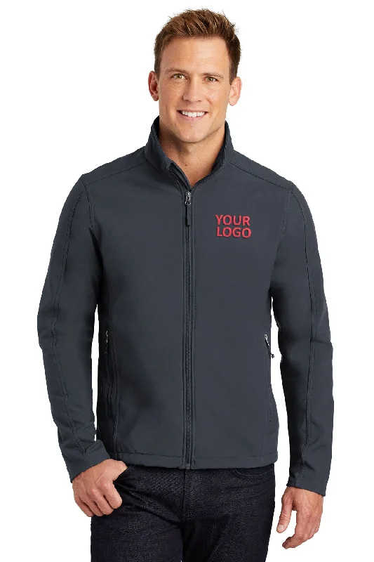 Men's Coats with VentilationPort Authority Tall Core Branded Soft Shell Jackets, Battleship Grey Men's Coats with VentilationPort Authority Tall Core Branded Soft Shell Jackets, Battleship Grey