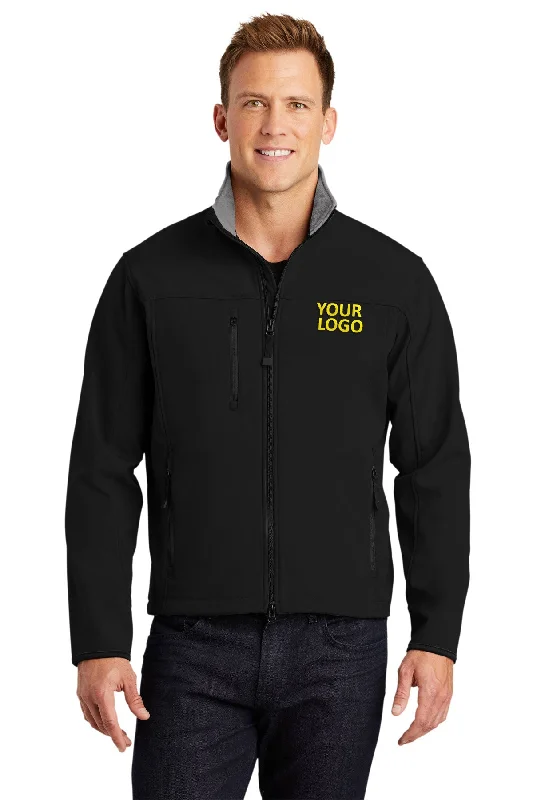 Men's Coats with PocketsPort Authority Tall Glacier Customized Soft Shell Jackets, Black/ Chrome Men's Coats with PocketsPort Authority Tall Glacier Customized Soft Shell Jackets, Black/ Chrome