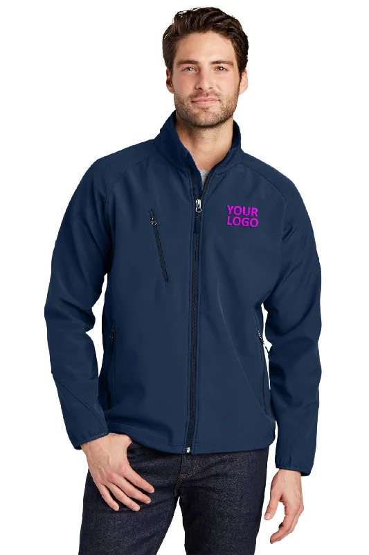 Men's Coats with Snap ButtonsPort Authority Textured Custom Soft Shell Jackets, Insignia Blue Men's Coats with Snap ButtonsPort Authority Textured Custom Soft Shell Jackets, Insignia Blue