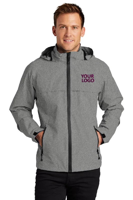 Men's Coats with Wind-Resistant FabricPort Authority Torrent Customized Waterproof Jackets, Dark Grey Heather Men's Coats with Wind-Resistant FabricPort Authority Torrent Customized Waterproof Jackets, Dark Grey Heather