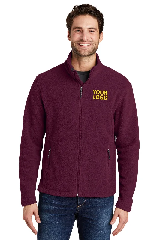 Men's Coats with Quick-Dry FabricPort Authority Value Fleece Customized Jackets, Maroon