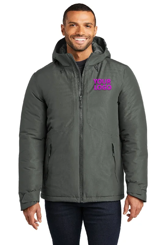 Men's Coats for Snowy WeatherPort Authority Venture Waterproof Insulated Custom Jackets, Grey Smoke Men's Coats for Snowy WeatherPort Authority Venture Waterproof Insulated Custom Jackets, Grey Smoke