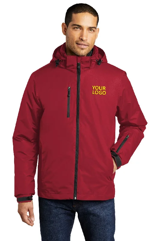 Designer Men's OvercoatsPort Authority Vortex Customized Waterproof 3-in-1 Jackets, Rich Red/ Black Designer Men's OvercoatsPort Authority Vortex Customized Waterproof 3-in-1 Jackets, Rich Red/ Black