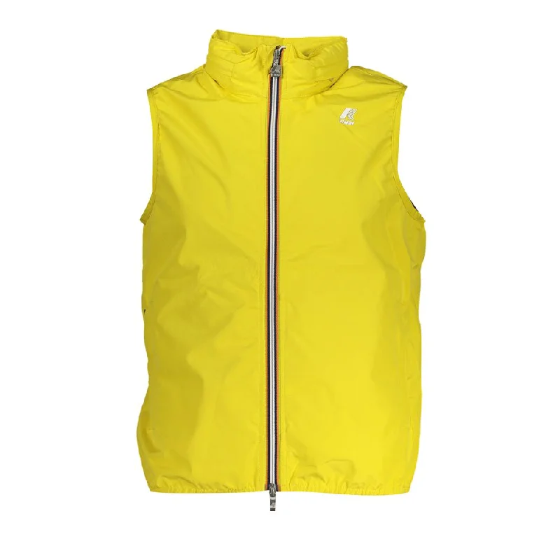 Men's Coats with Ripstop FabricSleek Sleeveless Yellow Designer Jacket