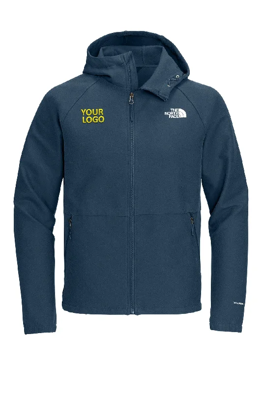 Weather-Resistant Men's CoatsNorth Face Barr Lake Hooded Soft Shell Jackets, Shady Blue Dark Heather Weather-Resistant Men's CoatsNorth Face Barr Lake Hooded Soft Shell Jackets, Shady Blue Dark Heather