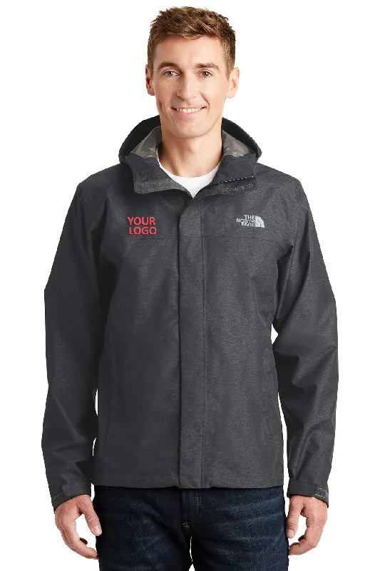 Men's Coats with Adjustable SleevesNorth Face DryVent Rain Jacket TNF Dark Grey Heather Men's Coats with Adjustable SleevesNorth Face DryVent Rain Jacket TNF Dark Grey Heather