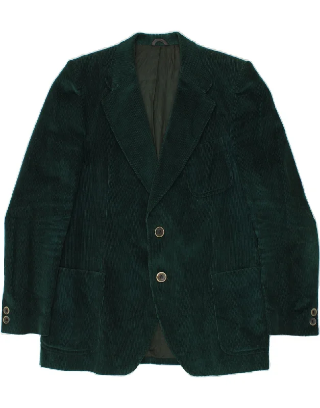 Men's Coats with Down InsulationVINTAGE Mens Corduroy 2 Button Blazer Jacket IT 56 3XL Green Men's Coats with Down InsulationVINTAGE Mens Corduroy 2 Button Blazer Jacket IT 56 3XL Green