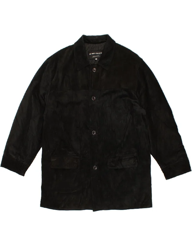 Men's Coats with Tactical FeaturesVINTAGE Mens Suede Jacket UK 42 XL Black Leather Men's Coats with Tactical FeaturesVINTAGE Mens Suede Jacket UK 42 XL Black Leather