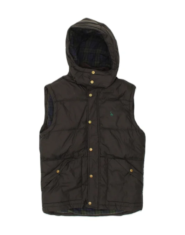 Men's Coats for SkiingJACK WILLS Mens Hooded Padded Gilet UK 36 Small Brown